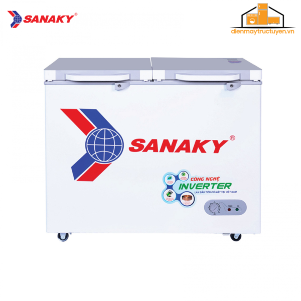 Tủ đông Sanaky Inverter 280L | VH2899A4K | Mặt kính cường lực