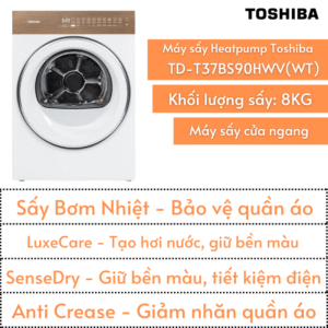 Máy sấy Heatpump Toshiba Japandi 8kg | T37BS90HWV(WT)