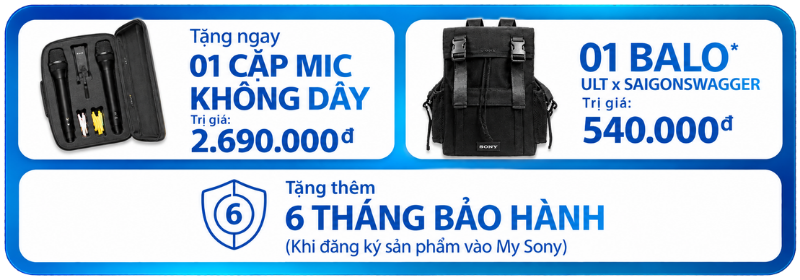 Bộ quà tặng khi mua loa Sony ULT TOWER